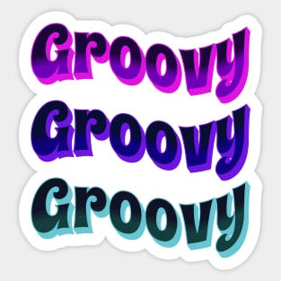 Groovy 80s Retro Sticker